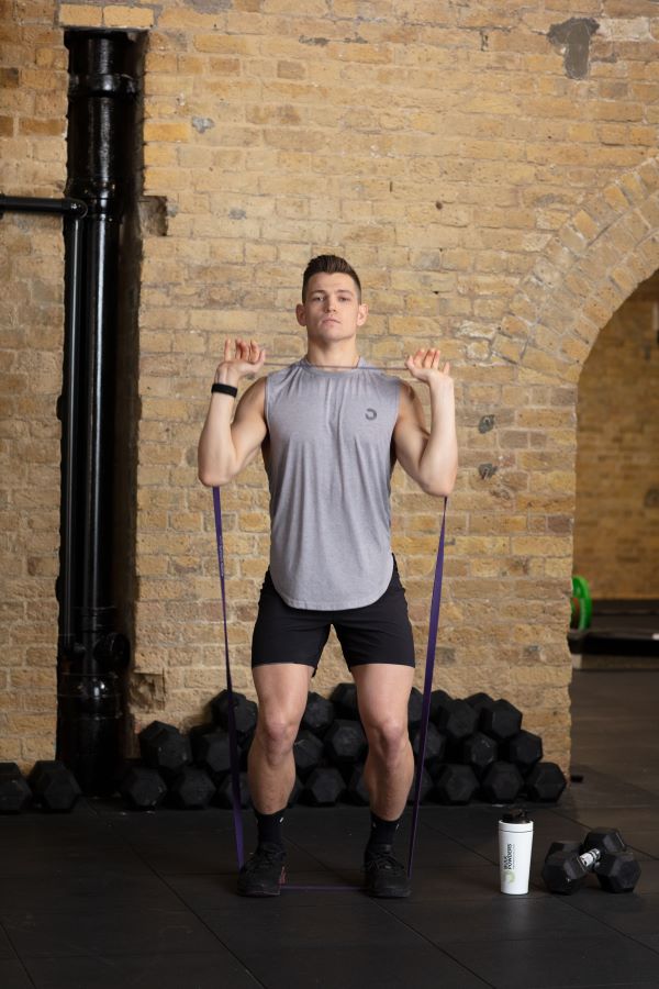 resistance band home workout step 1