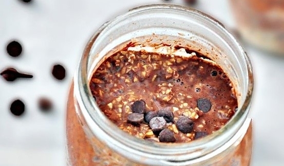 overnight oats med choklad och kaffe