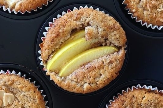 Proteinrika Äppelpajmuffins